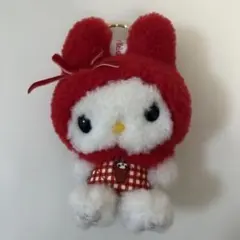 【値下げ】マイメロディ 赤チェック ぬいぐるみマスコットキーホルダー サンリオ