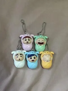 クレヨンしんちゃん ガチャガチャおくるみ baby スイング 5体セット