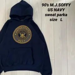 90's M.J.SOFFY US NAVY sweat parka