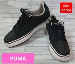 PUMA 22.5 スニーカー 美品 プーマ 靴 シューズ 黒 ブラック