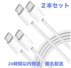 iPhone 17 Pro対応 USB-C ケーブル 60W 急速充電 2本