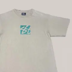 90s USA製 old stussy 紺タグ Tシャツ ベージュ Sのサムネイル