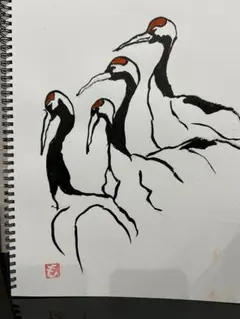 真作/江月/松上双鶴図/日ノ出/松/花鳥/桐共箱付/布袋屋掛軸A-586 真作/江月/松上双鶴図/日ノ出/松/花鳥/桐共箱付/布袋屋掛軸A-586