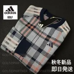 L即日発送新品定価14300円アディダスゴルフレディース　ニットブルー系
