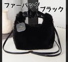 ミニショルダー バッグ ファー 手提げ もこもこ オシャレ ブラック