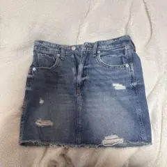 デニムダメージミニスカートGAP