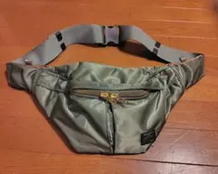 【美品・ほぼ未使用】 PORTER タンカー ウエストバッグ セージグリーン