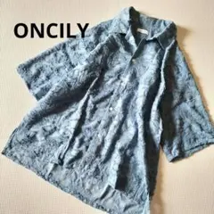 ONCILY オンシェリー　花柄　シアー　シャツ　半袖　オーバーサイズのサムネイル
