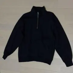 GU ヘビーウェイトハーフジッププルオーバー ブラック　Sサイズ