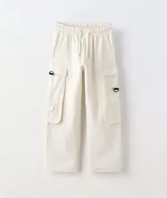 ZARABOY スウェットカーゴパンツ　男の子　150㎝　白　ホワイト