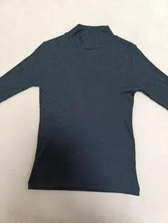 リブ長袖 M 黒　ブラックユニクロ　UNIQLO M