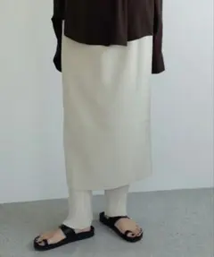 アンヌーク Mixknit Skirt Pants アイボリー 38 anukeのサムネイル