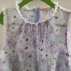 涼しい！petit main◎プティマイン 花柄 ワンピ チュニック 120