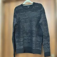 セオリー Theory ダーク グレー ニット セーター S 総柄