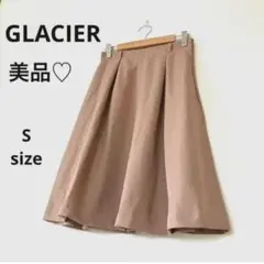 美品♡ グラシア　フレアスカート　ひざ丈　ウエストゴム　ベージュ　Sサイズ