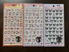 【正規品・新品】ハローキティ ２種　クロミ　ボンボンドロップシール ミニ　セット