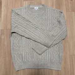 BEAMS HEART ベージュ ケーブルニットセーターのサムネイル