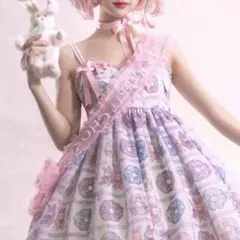 choker rabbit オーガンジーエシャルプ ピンクのサムネイル