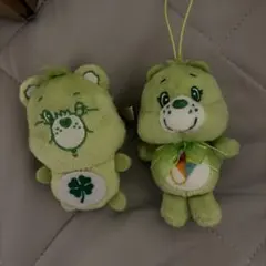 ケアベア マスコット ヘアピン グリーン 緑
