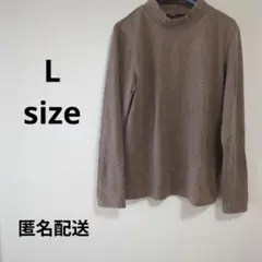 【匿名配送】ブラウン 長袖 Lサイズトップス　レディース　婦人服