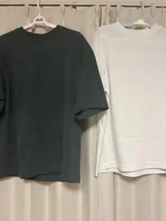 ユニクロUNIQLO エアリズムコットンオーバーサイズクルーネックTシャツL2枚