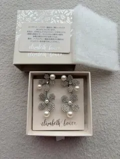 elizabeth bower June Bud Pearl シルバーイヤリング