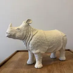 サイ 犀 オブジェ 置物 ホワイト インテリア