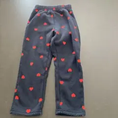 赤いハート柄 110cm パンツ 裏起毛