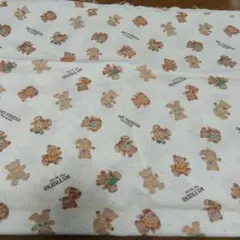クマ柄 綿プリント生地　子供用　約幅111cm×長さ181cm