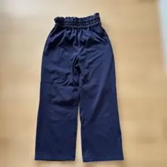 GU ネイビー ワイドパンツ