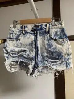 SPIRALGIRL フルジップデニムショートパンツ