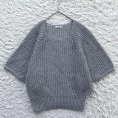 BALLSEY モヘヤ混　半袖　ニット　セーター　スパンコール