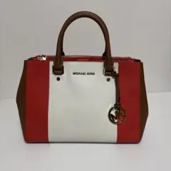 MICHAEL KORS ハンドバッグ レッド/ホワイト