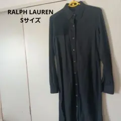 RALPH LAUREN　ダークグレー　ひざ丈シャツワンピース　Sサイズ