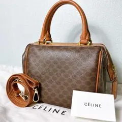 美品✨CELINE ミニ ハンドバッグ 2way マカダム柄 ショルダーバッグ