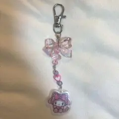 ビーズキーホルダー マイメロディ ヒョウ柄 おまけ付き ギャル猫シリーズ