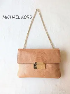 希少モデル　マイケルコース　チェーンショルダーバック　型押し　保存袋