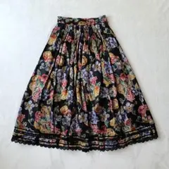 エムズグレイシー✨花柄 エンボス加工 フレアスカート L - メルカリ