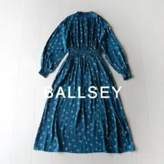 美品☆Ballsey プラッドリーフプリント カシュクールワンピース