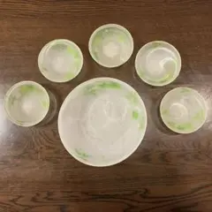 葉模様のボウルセット 6個