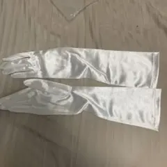 ウェディンググローブ ロング 白