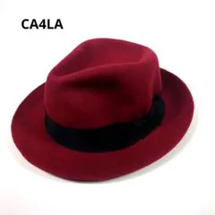 CA4LA カシラ 中折れハット ウールハット ストローハット ワインレッド