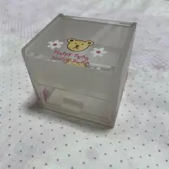 クマと花のデザイン　小物入れ　チェスト　アクセサリーケース　アクリル