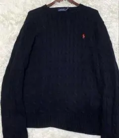 Polo Ralph Lauren ネイビー ケーブルニットセーター XXL