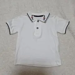 ホワイト刺繍ポロシャツ