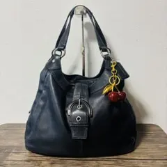 Coach Soho Leather Hobo Bag navy