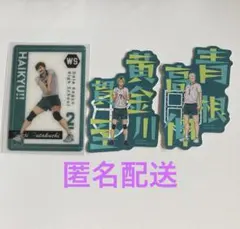 ハイキュー‼︎　二口堅治のカードと青根高伸と黄金川貫至のモバイルステッカーセット