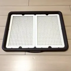 【引き取り限定】犬用トイレトレー ワイド メッシュ付き 約60×45 ブラウンのサムネイル