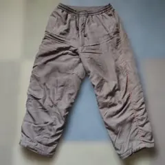 グレー ポリエステルパンツ オレンジライン