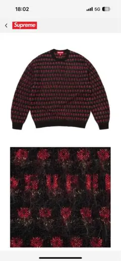 supreme 25aw Flowers Metallic Sweaterのサムネイル